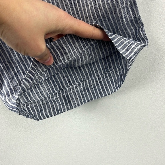 Chelsea & Theodore 100% Linen Striped Elastic Pull On Beachy Pants Womens Size S - Picture 7 of 14